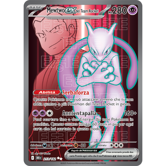 Mewtwo ex del Team Rocket 213-182 (IT;DRI)