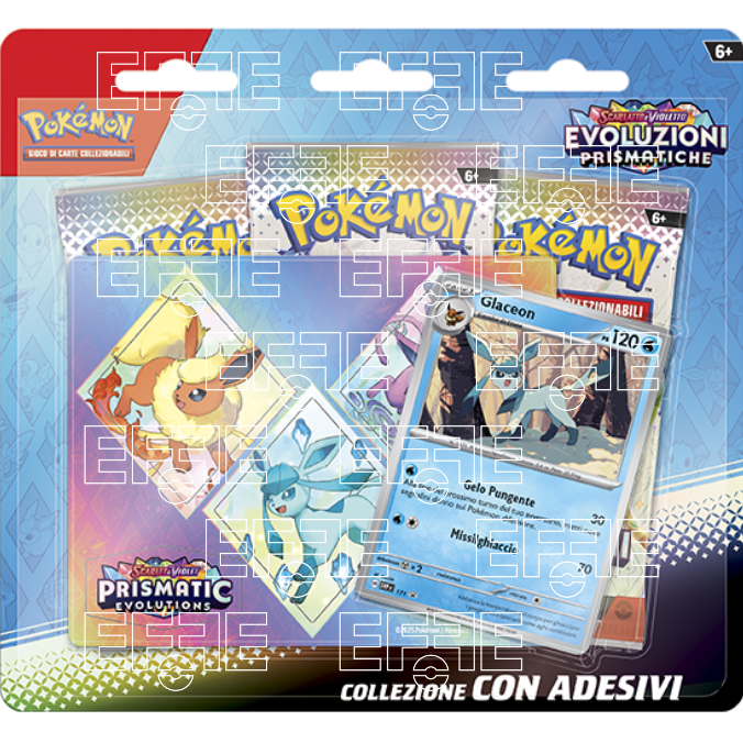Collezione Evoluzioni Prismatiche con Adesivi Flareon, Glaceon e Espeon (IT)