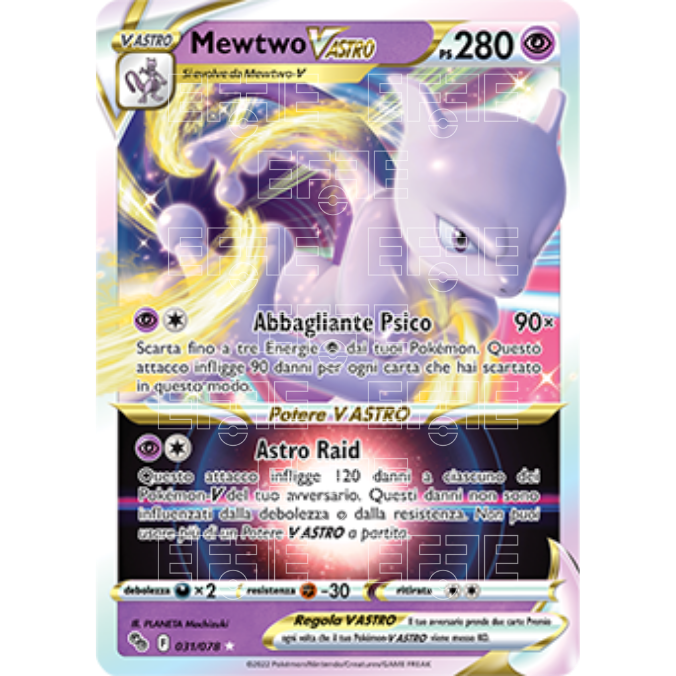 Mewtwo V ASTRO 031-197 (IT) Pokémon Go