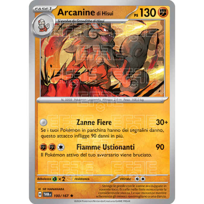 Arcanine di Hisui 100-167 (IT;TWM)