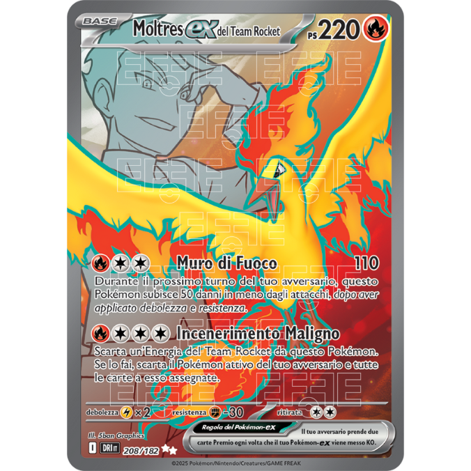 Moltres ex del Team Rocket 208-182 (IT;DRI)